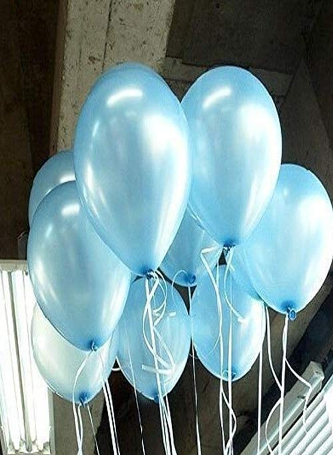 بالونات Vail Creations المصنوعة في الهند، مقاس 12 بوصة، بلمسة نهائية معدنية عالية الدقة، لتزيين حفلات أعياد الميلاد/الذكرى السنوية (أزرق، 200 قطعة)